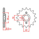MTX Parts Spkt Front Oe Steel 337 14T