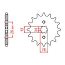 MTX Parts Spkt Front Oe Steel 563 12T