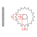 MTX Parts 567 Steel Front Sprocket