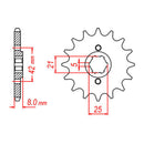MTX Parts Spkt Front Oe Steel 575 16T