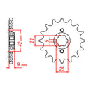 MTX Parts 576 Steel Front Sprocket