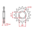 MTX Parts Spkt Front Oe Steel 578 15T