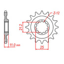 MTX Parts Spkt Front Oe Steel 824 13T