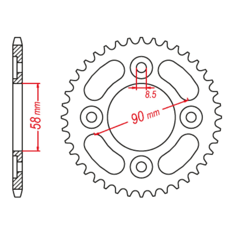 MTX 1212 STEEL REAR SPROCKET