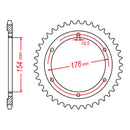 MTX 1346 Steel Rear Sprocket