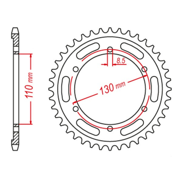 MTX 1870 Steel Rear Sprocket