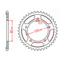 MTX Parts Spkt Rear Oe Steel 2010 42T