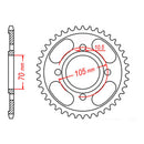 MTX Parts 278 Steel Rear Sprocket