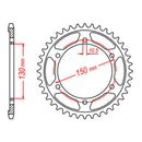 MTX Parts Spkt Rear Oe Steel 300 39T