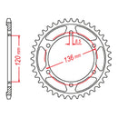 MTX Parts Spkt Rear Oe Steel 3C5 48T