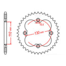 MTX Parts Spkt Rear Oe Steel 1350 37T