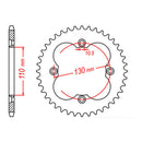 MTX Parts Spkt Rear Oe Steel 1350 39T