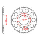 MTX Parts Spkt Rear Oe Steel 1332 37T