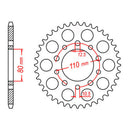 MTX Parts Spkt Rear Oe Steel 1332 40T