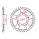 MTX Parts Spkt Rear Oe Steel 702 44T