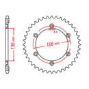 MTX Parts Spkt Rear Oe Steel 1791 41T