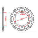 MTX Parts Spkt Rear Oe Steel 1306 42T