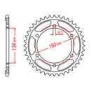 MTX Parts Spkt Rear Oe Steel 1307 42T