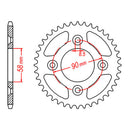 SPKT R ALLOY HONDA XR50/CRF50