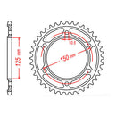MTX Parts Spkt Rear Oe Steel 899 42T