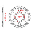 MTX Parts Spkt Rear Oe Steel 2014 42T
