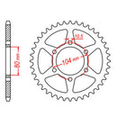MTX Parts Spkt Rear Oe Steel 478 46T
