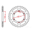 MTX Parts Spkt Rear Oe Steel 460 53T