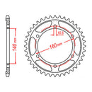 MTX Parts Spkt Rear Oe Steel 502 44T
