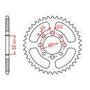 MTX Parts Spkt Rear Oe Steel 802 43T