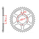 MTX 816 (2) Steel Rear Sprocket