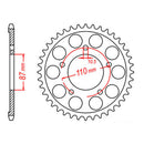 MTX Parts Spkt Rear Oe Steel 807 44T