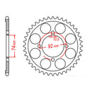 MTX Parts 848 Steel Rear Sprocket