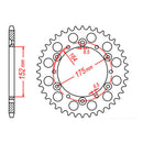 MTX Parts Spkt Rear Oe Steel 853 49T