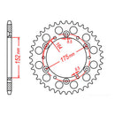 MTX Parts Spkt Rear Oe Steel 853 53T