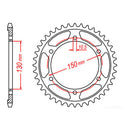 MTX Parts Spkt Rear Oe Steel 859 47T