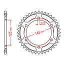 MTX Parts Spkt Rear Oe Steel 867 42T
