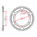 MTX Parts Spkt Rear Oe Steel 867 43T