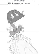 Givi Top Box Mounting Kit Alu Monokey Aprilia Caponord 1200 '13- SRA6706