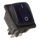 Whites Motorcycle Parts 12V Rocker Switch On-off Blu Waterproof 30X22 Rectang