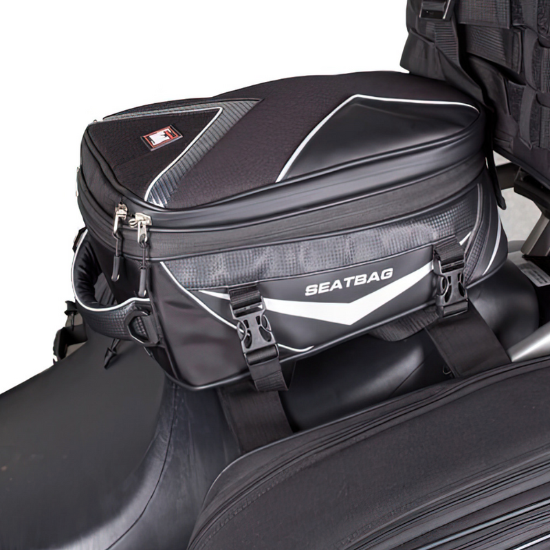 MotoDRY PLATINUM SEAT-REAR BAG BLK 27L EXPANDABLE