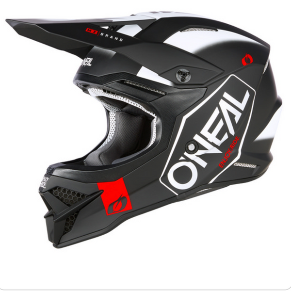 O'Neal 3SRS HEXX V.23 Helmet - Black/White - 2XL 64cm