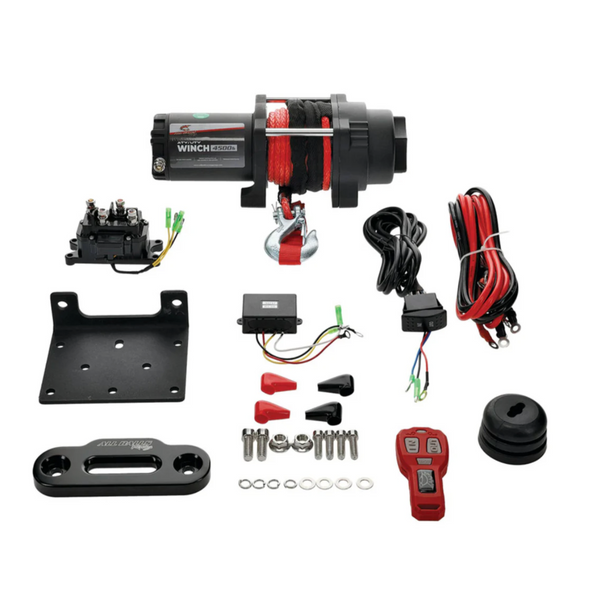 All Balls Racing 4 Bolt Winch 4500LB Synthetic Rope