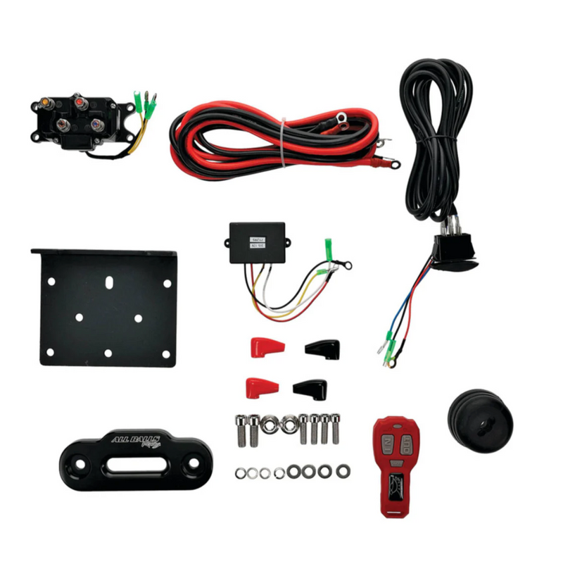 All Balls Racing 4 Bolt Winch 4500LB Synthetic Rope