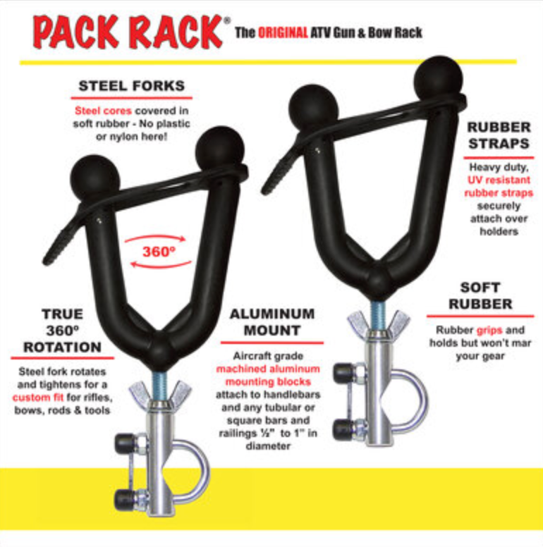 Pack Rack Single ATV Gun & Bow Rack