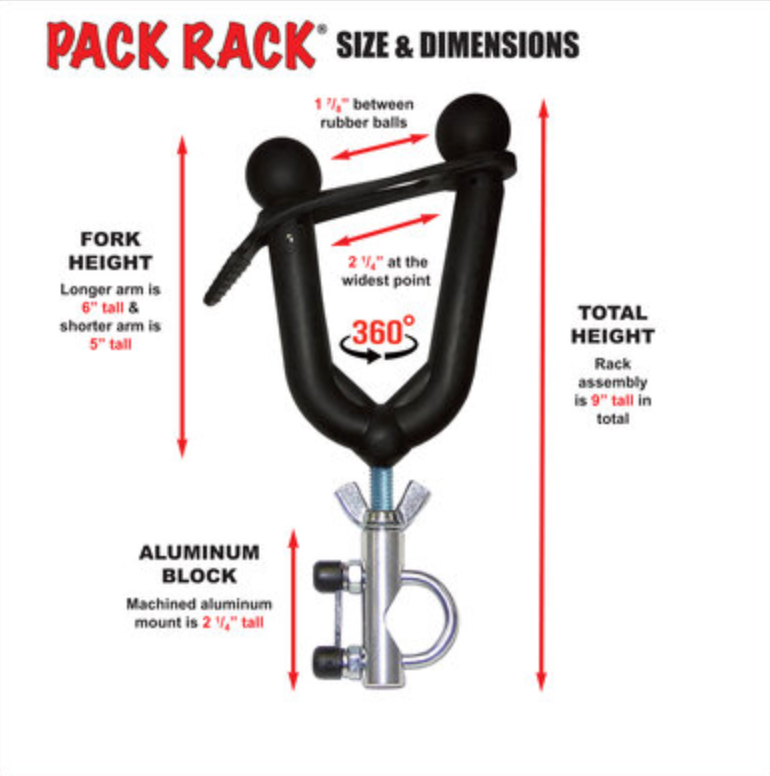 Pack Rack Single ATV Gun & Bow Rack