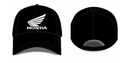 Genuine Honda Apparel Adults Black Cap White Wing Logo O/S