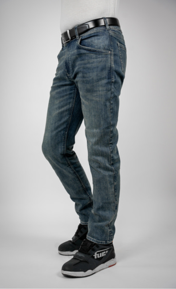 BULL-IT 24 Ajax Straight (AA) Regular - Steel Blue Road Jeans Waist Size 38"