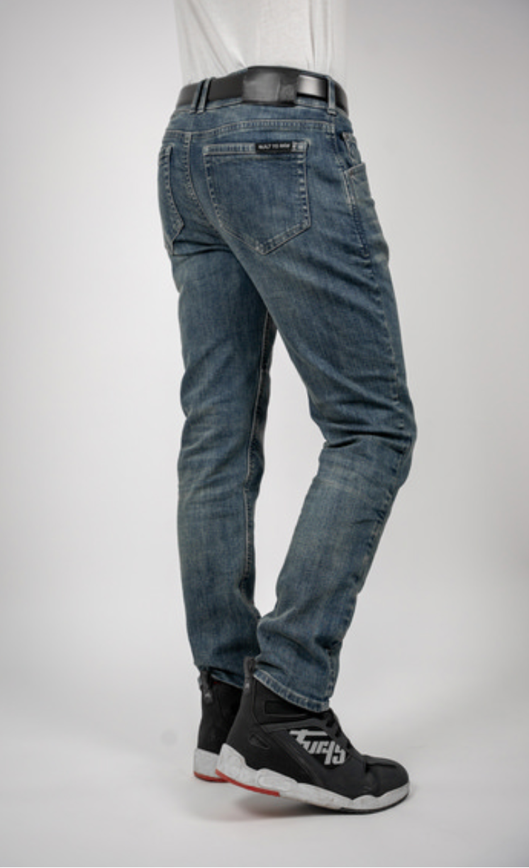 BULL-IT 24 Ajax Straight (AA) Regular - Steel Blue Road Jeans Waist Size 38"