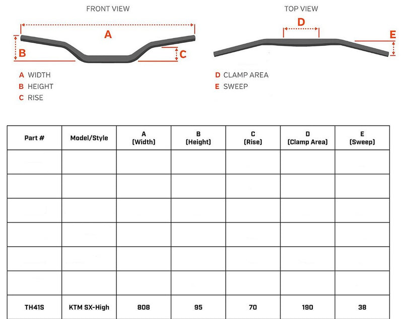 Artrax 28.6 Fat Handlebars KTM SX High AL7075 Silver