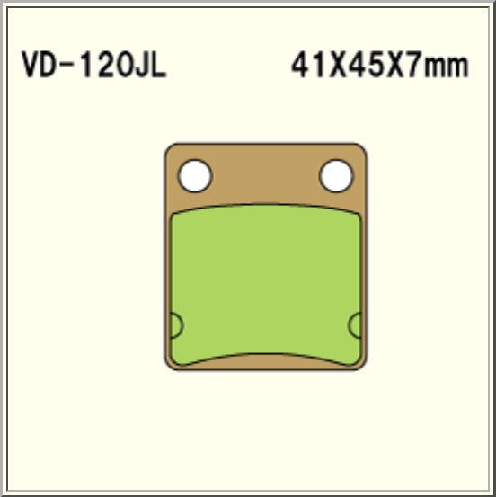 Vesrah Sintered Brake Pads VD120JL Alt: AX35054